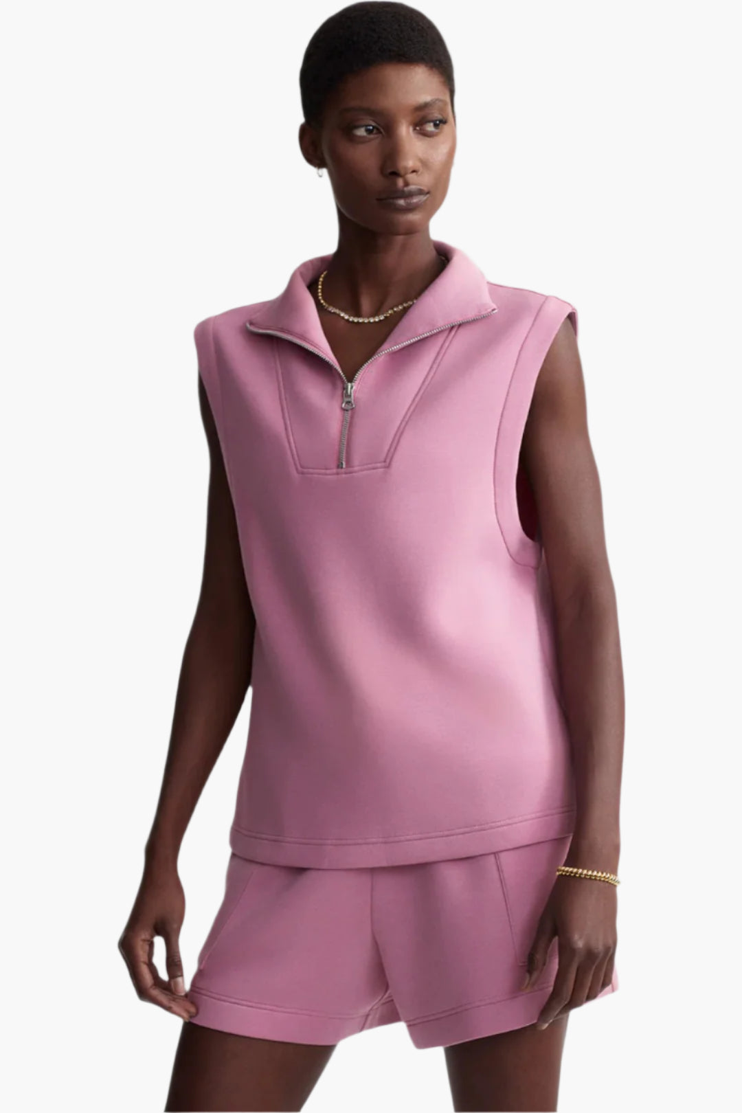 Magnolia Half-Zip Tank - GLAM MODA