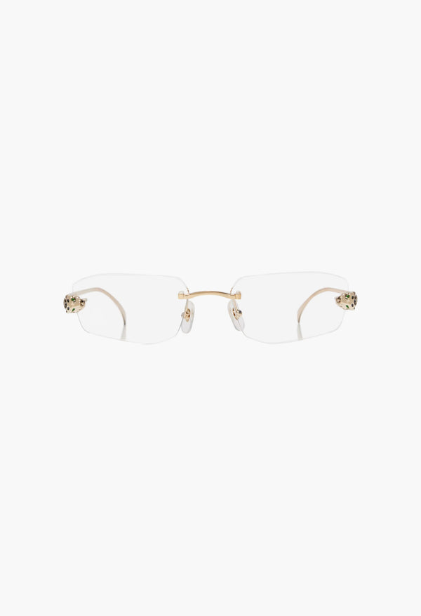 Panthère De Cartier Rectangular Glasses