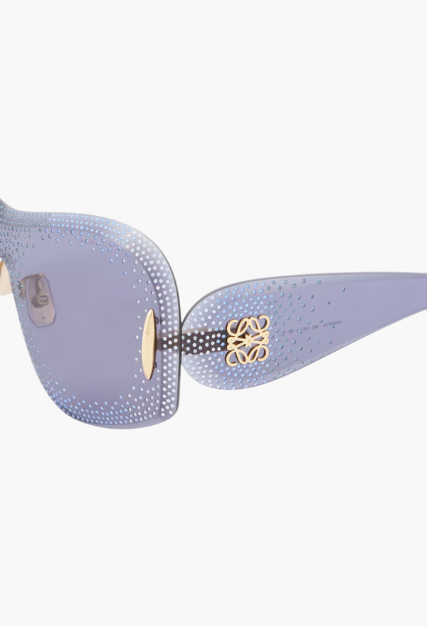 Anagram Embellished Mask Sunglasses