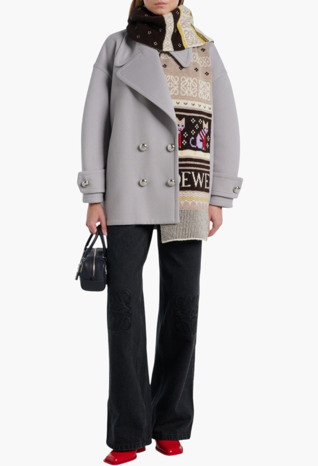 X Louis Wain Logo Wool-Blend Scarf - GLAM MODA