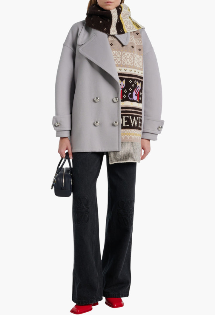 X Louis Wain Logo Wool-Blend Scarf - GLAM MODA