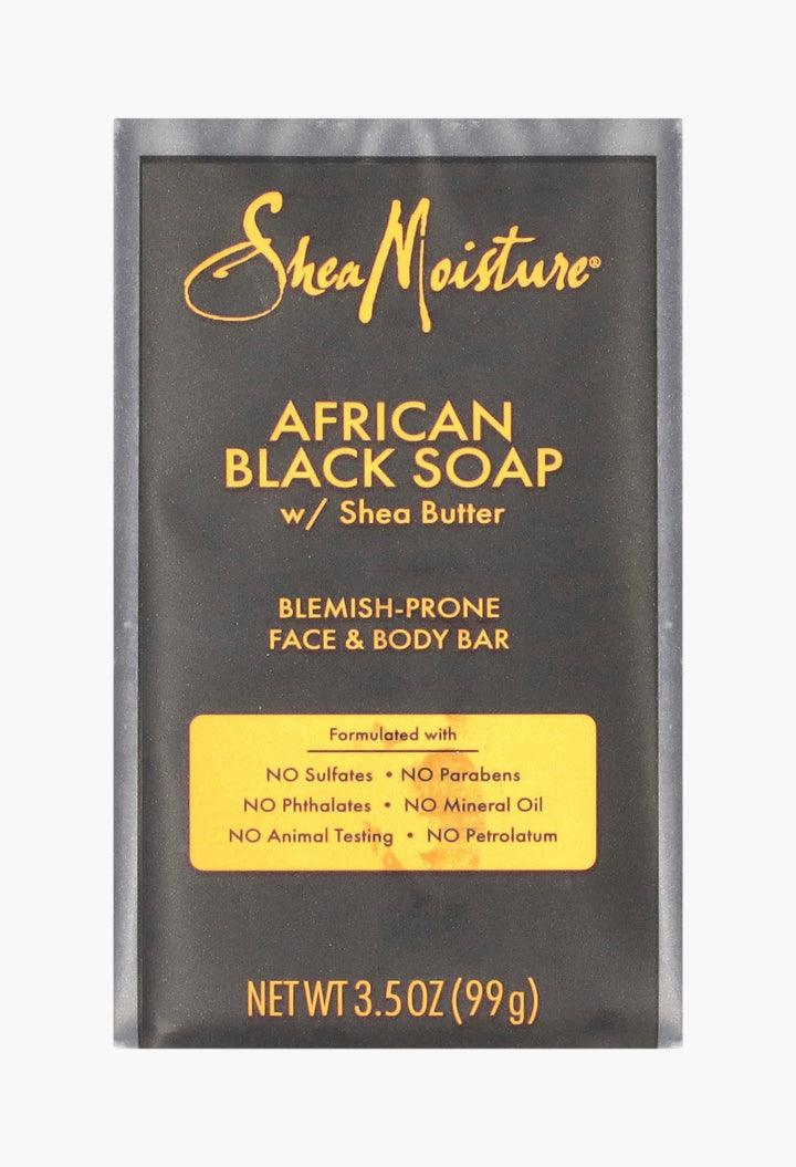 African Black Bar Soap with Shea Butter, Blemish Prone Face & Body