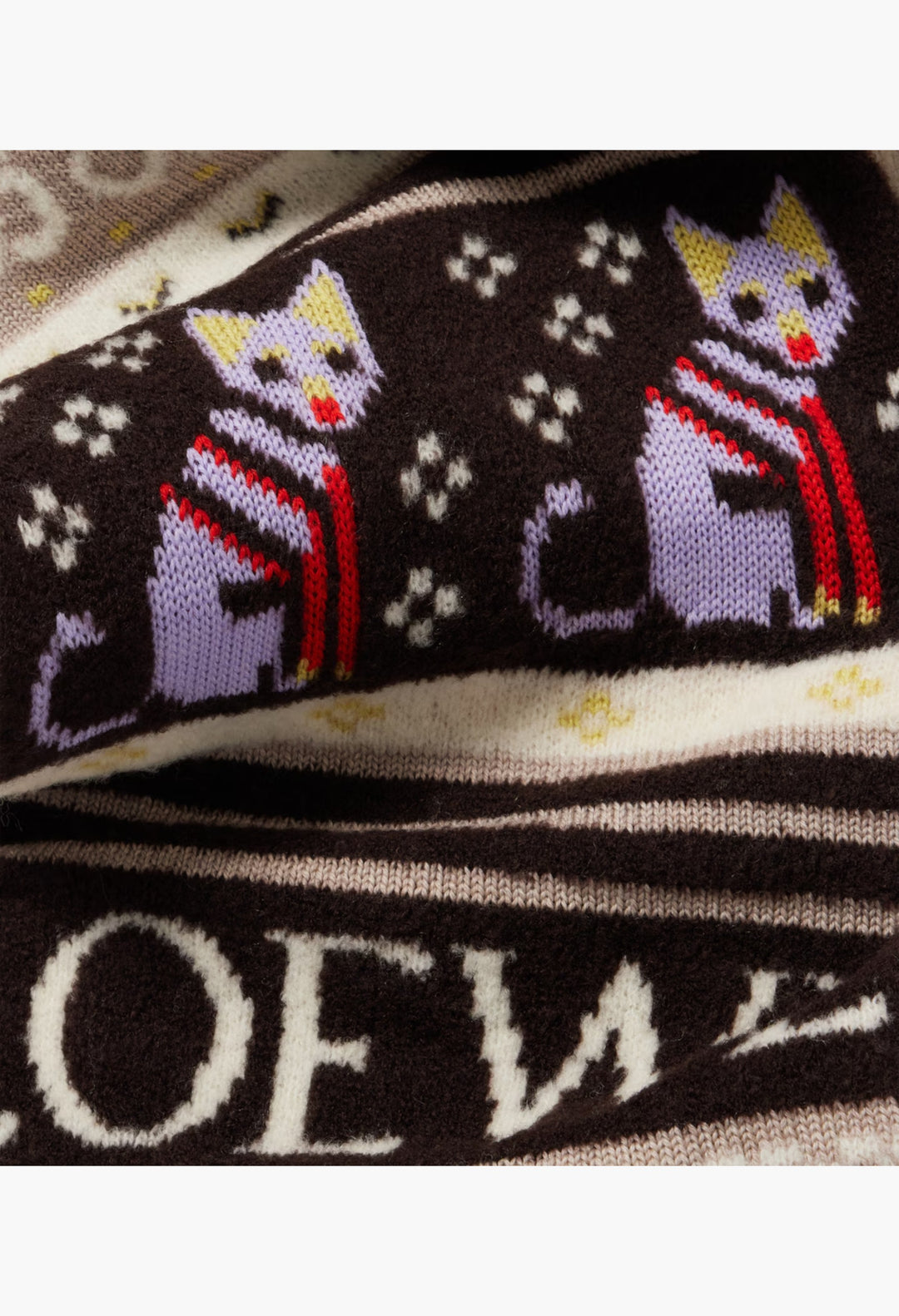 X Louis Wain Logo Wool-Blend Scarf - GLAM MODA