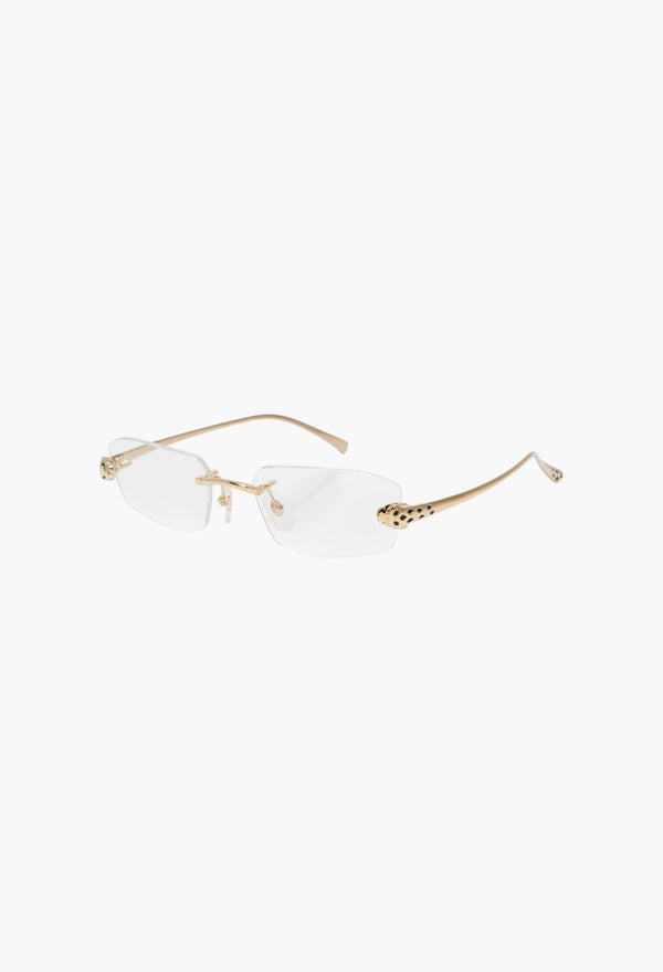 Panthère De Cartier Rectangular Glasses