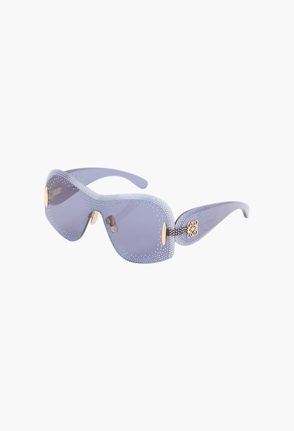 Anagram Embellished Mask Sunglasses