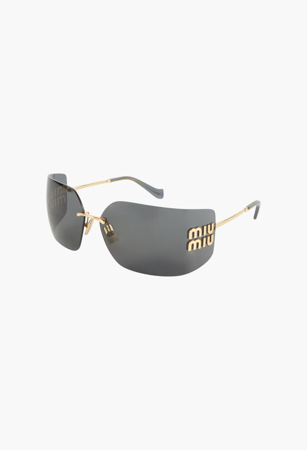 Logo Rectangular Sunglasses