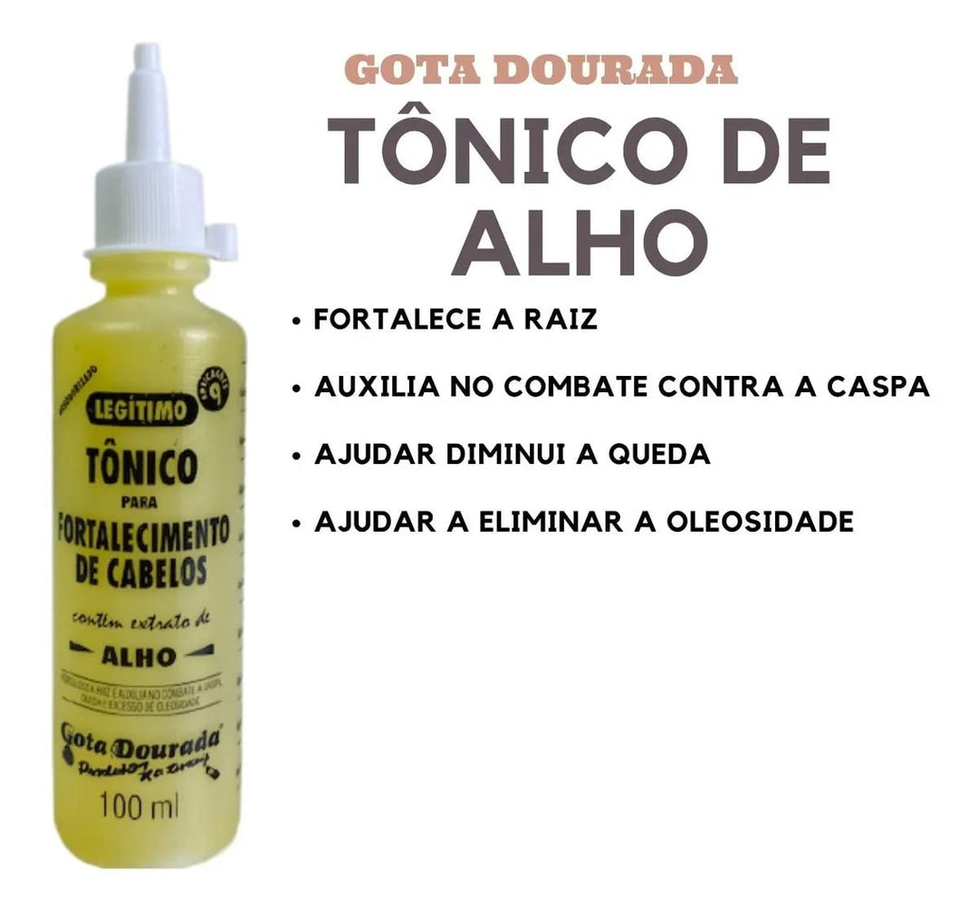 Golden Drop Hair Strengthening Tonic - Garlic Extract - GLAM MODA