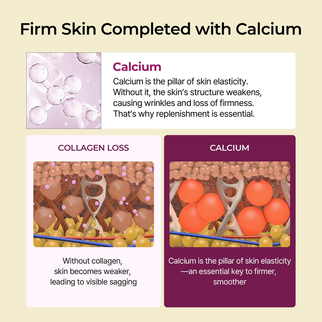 Calcium Multi Balm Stick, Collagen & Elastin Wrinkle Stick, All-In-One Hydrating Balm, Eye & Neck Balm, Makeup Base & Face Moisture Balm, Korean Skincare, 0.31 Oz - GLAM MODA