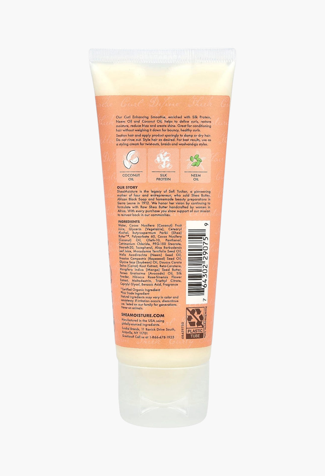 Curl Enhancing Smoothie with Silk Protein & Neem Oil, Coconut & Hibiscus
