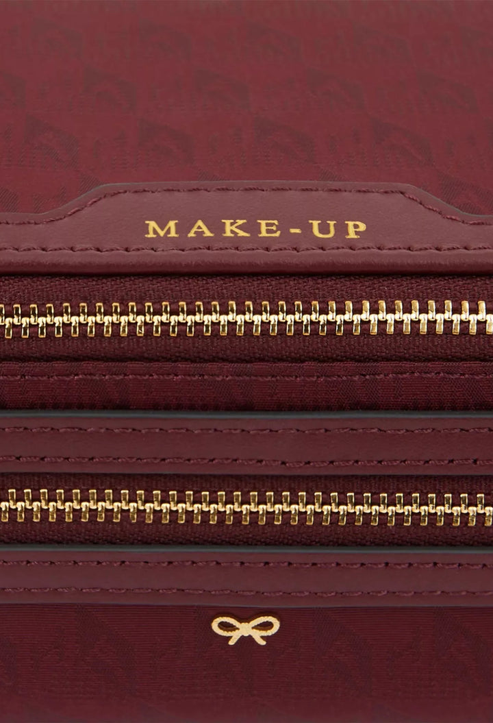 Make Up Logo-Branded Shell Makeup Bag - GLAM MODA