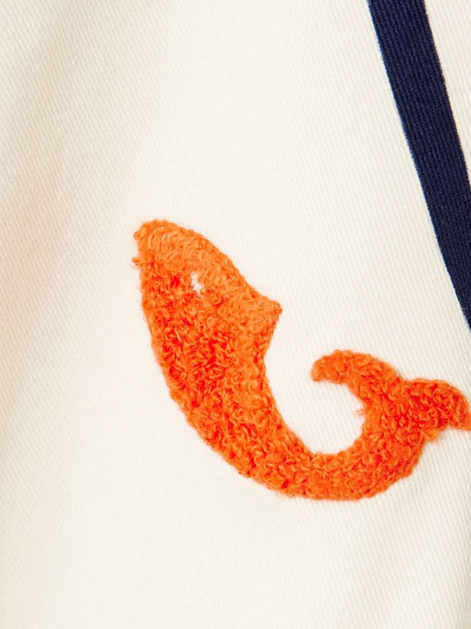 Marine Embroidered Printed Organic Cotton Halterneck Mini Dress - GLAM MODA