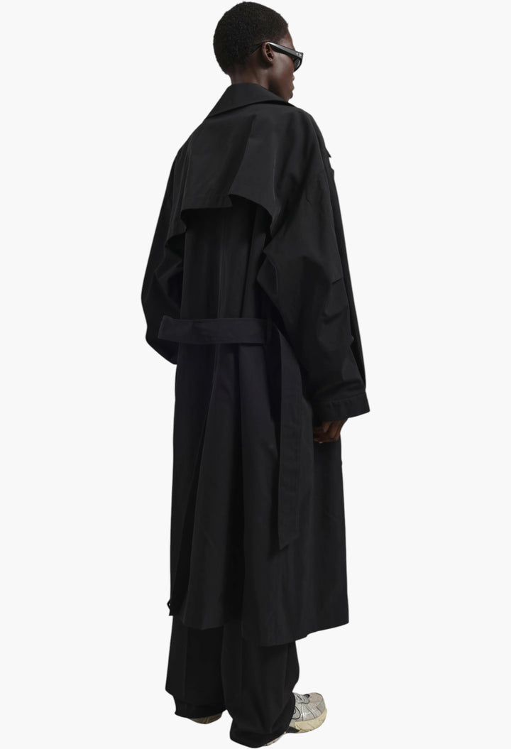 Mavis Oversized Trench - Black - GLAM MODA
