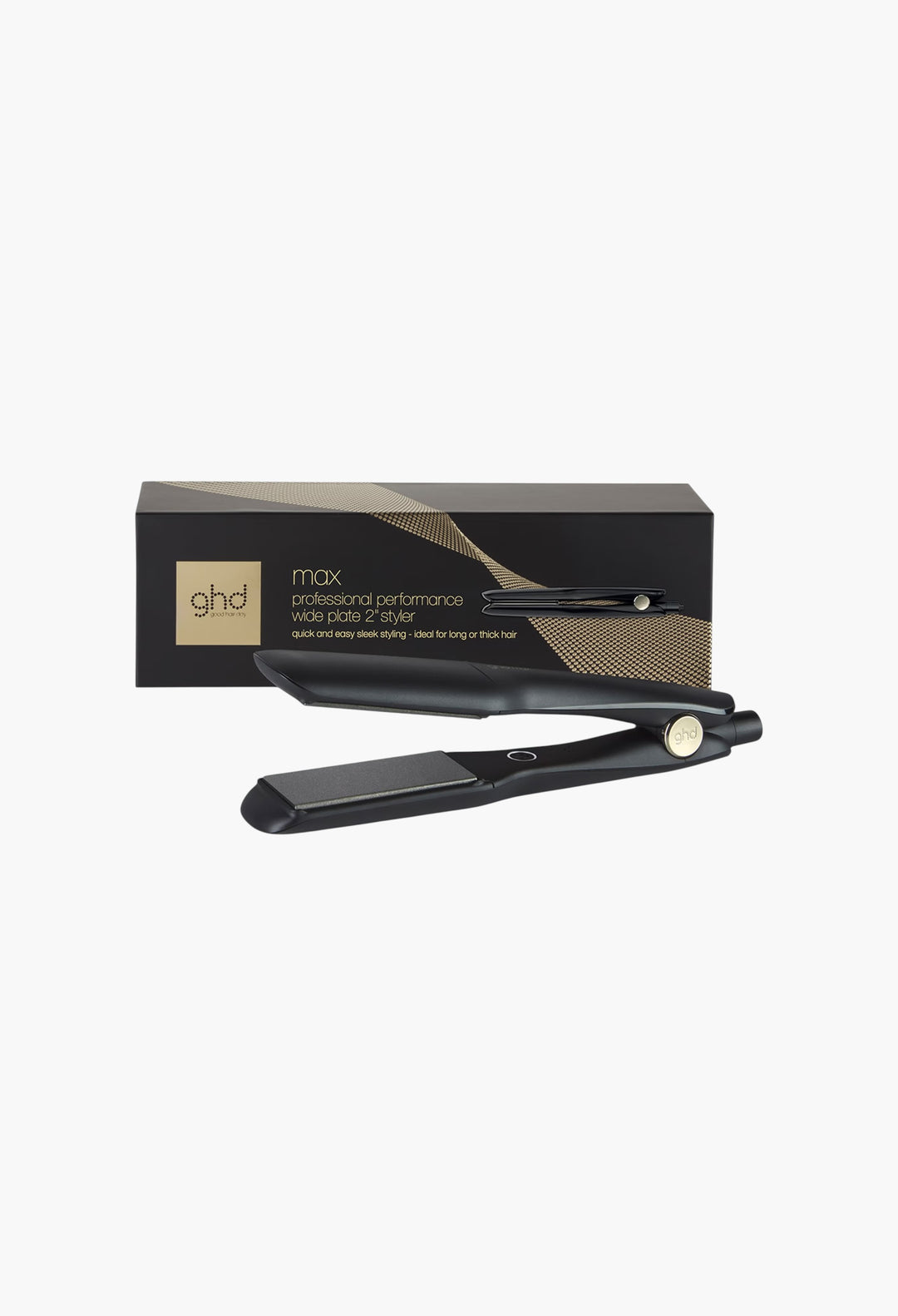 Max Wide Plate Hair Straightener - Black - GLAM MODA