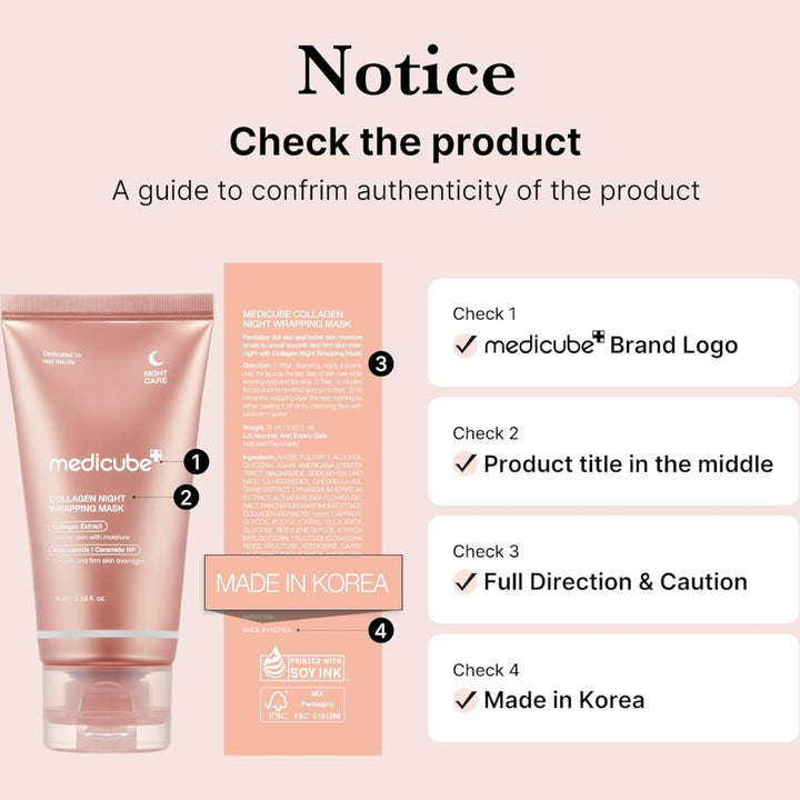 Medicube Collagen Overnight Wrapping Peel Off Facial Mask Pack - GLAM MODA