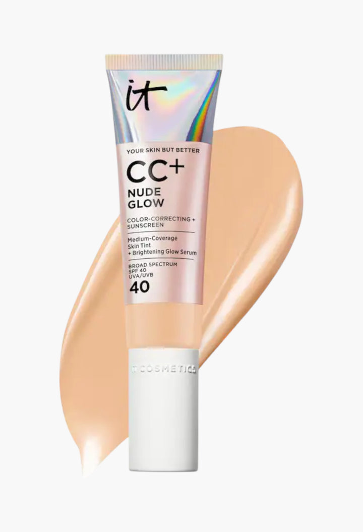 CC+ Nude Glow Lightweight Foundation + Glow Serum with SPF 40 and Niacinamide - GLAM MODA