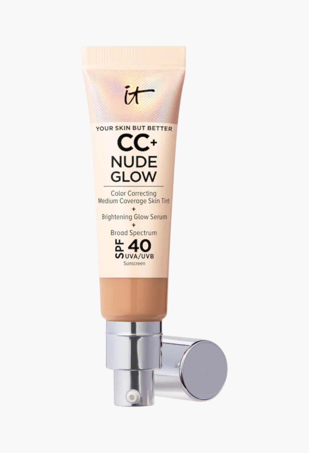CC+ Nude Glow Lightweight Foundation + Glow Serum with SPF 40 and Niacinamide - GLAM MODA