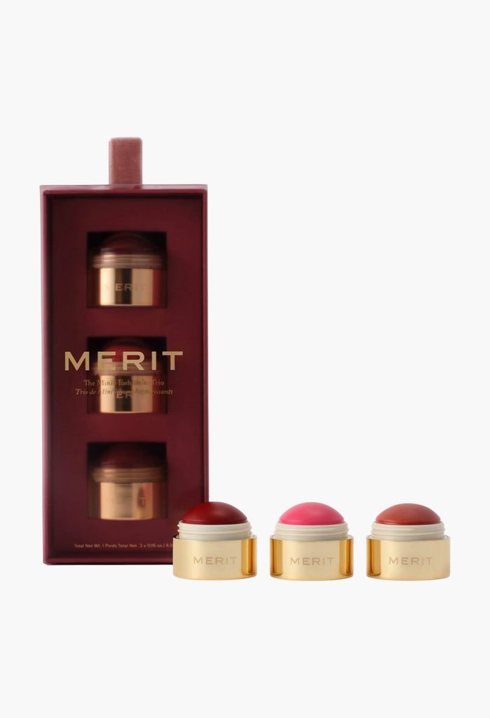 Merit The Mini Flush Balm Trio – Limited-Edition Cream Blush Set