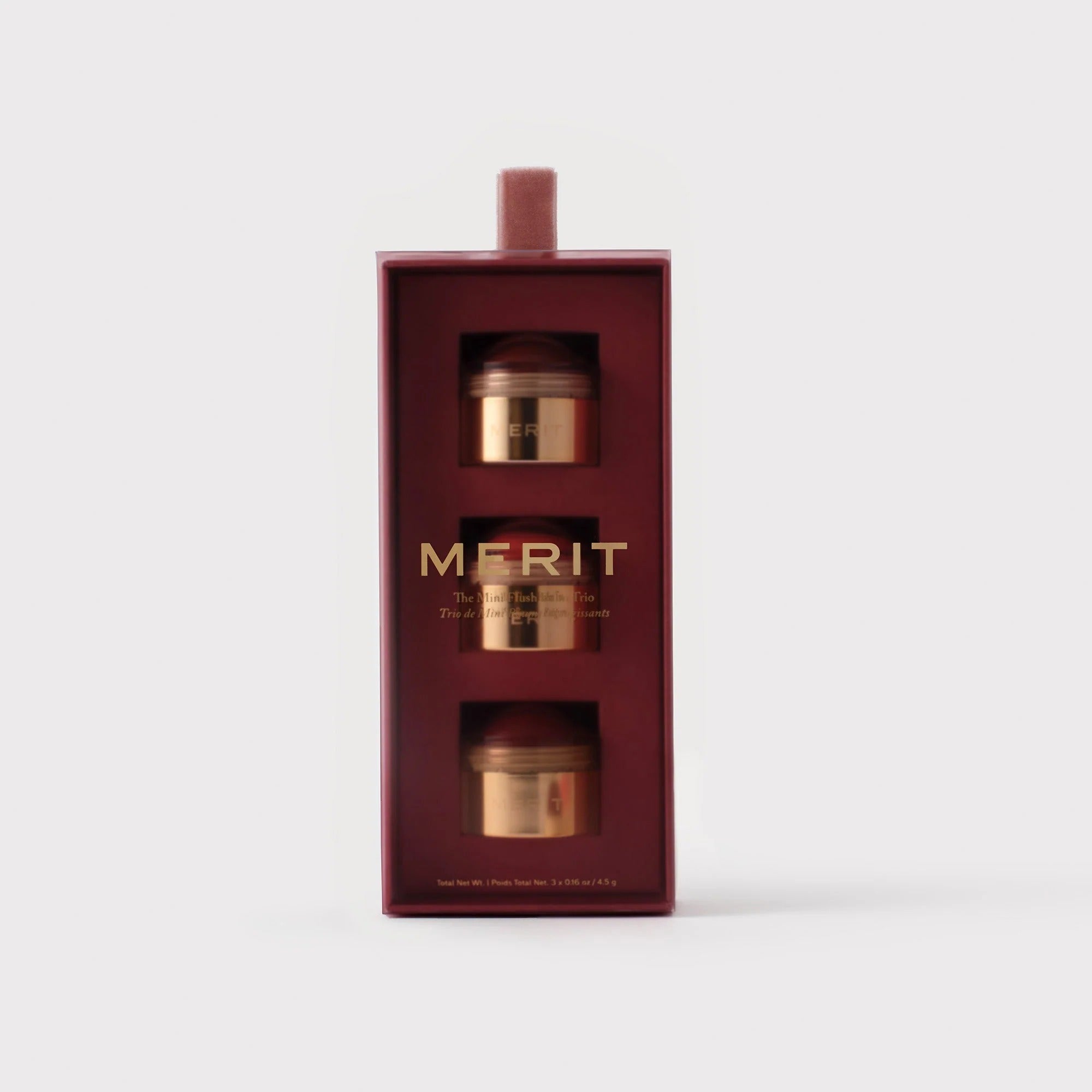 Merit The Mini Flush Balm Trio – Limited-Edition Cream Blush Set