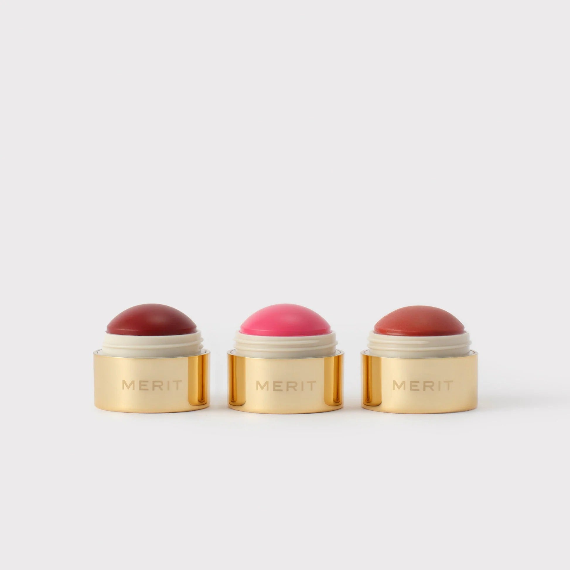 Merit The Mini Flush Balm Trio – Limited-Edition Cream Blush Set