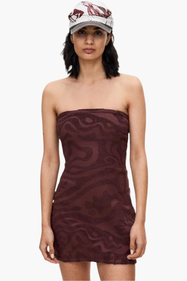 Merlot Rapture Yelanda Terry Dress