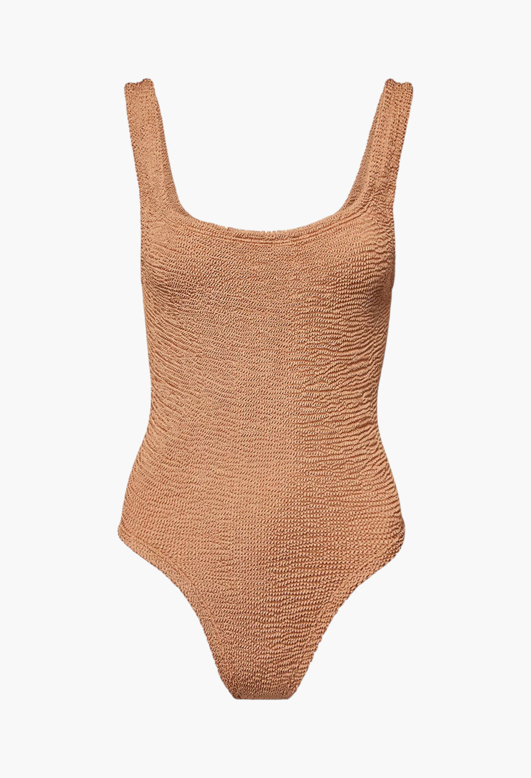 Square-Neck Seersucker Swimsuit - GLAM MODA