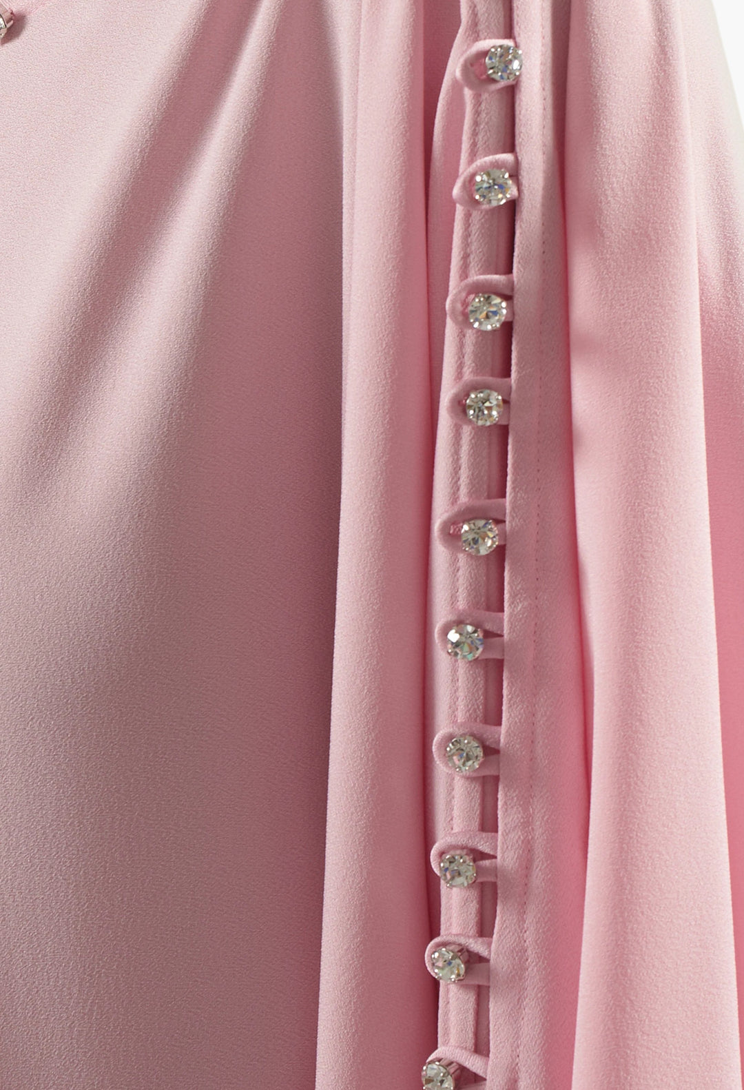 Mila Crystal Kaftan In Baby Pink - GLAM MODA