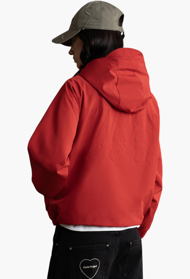 Milestones Windbreaker Jacket Red - GLAM MODA