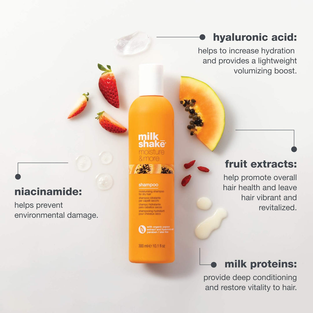 Milk Shake Haircare Moisture And More Moisturizing Shampoo For Dry Hair - GLAM MODA