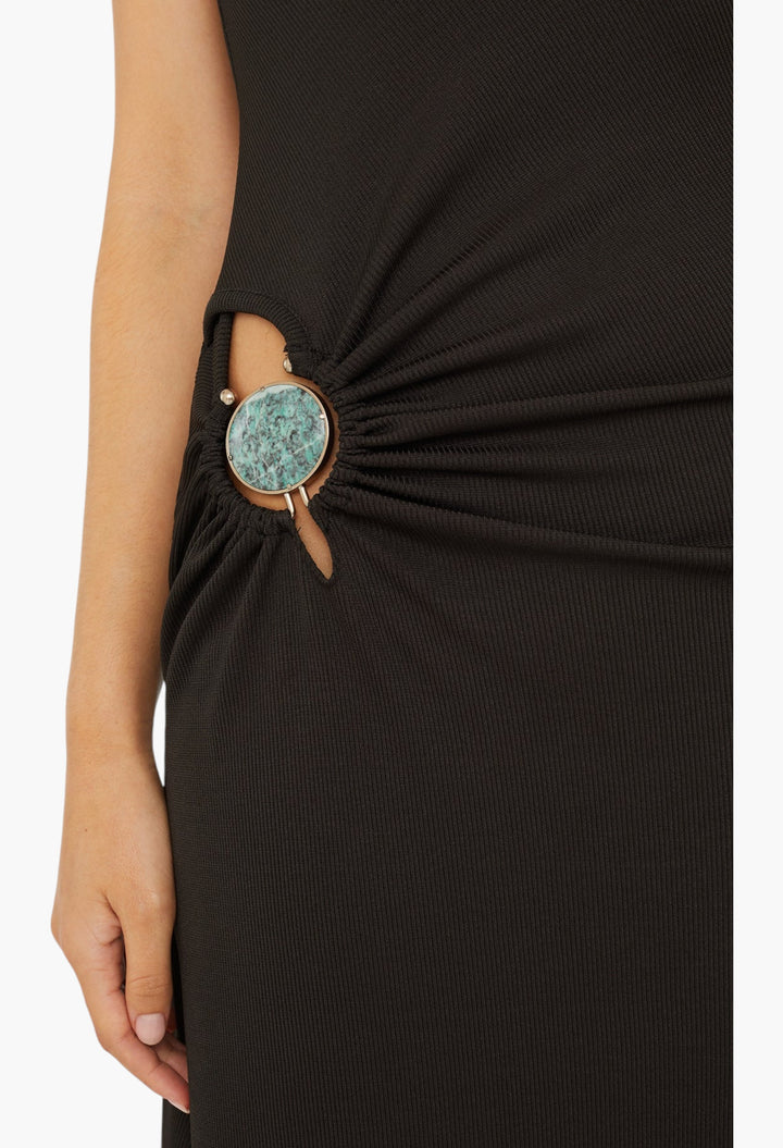 Mineral Stone Hollow Tee Dress - GLAM MODA