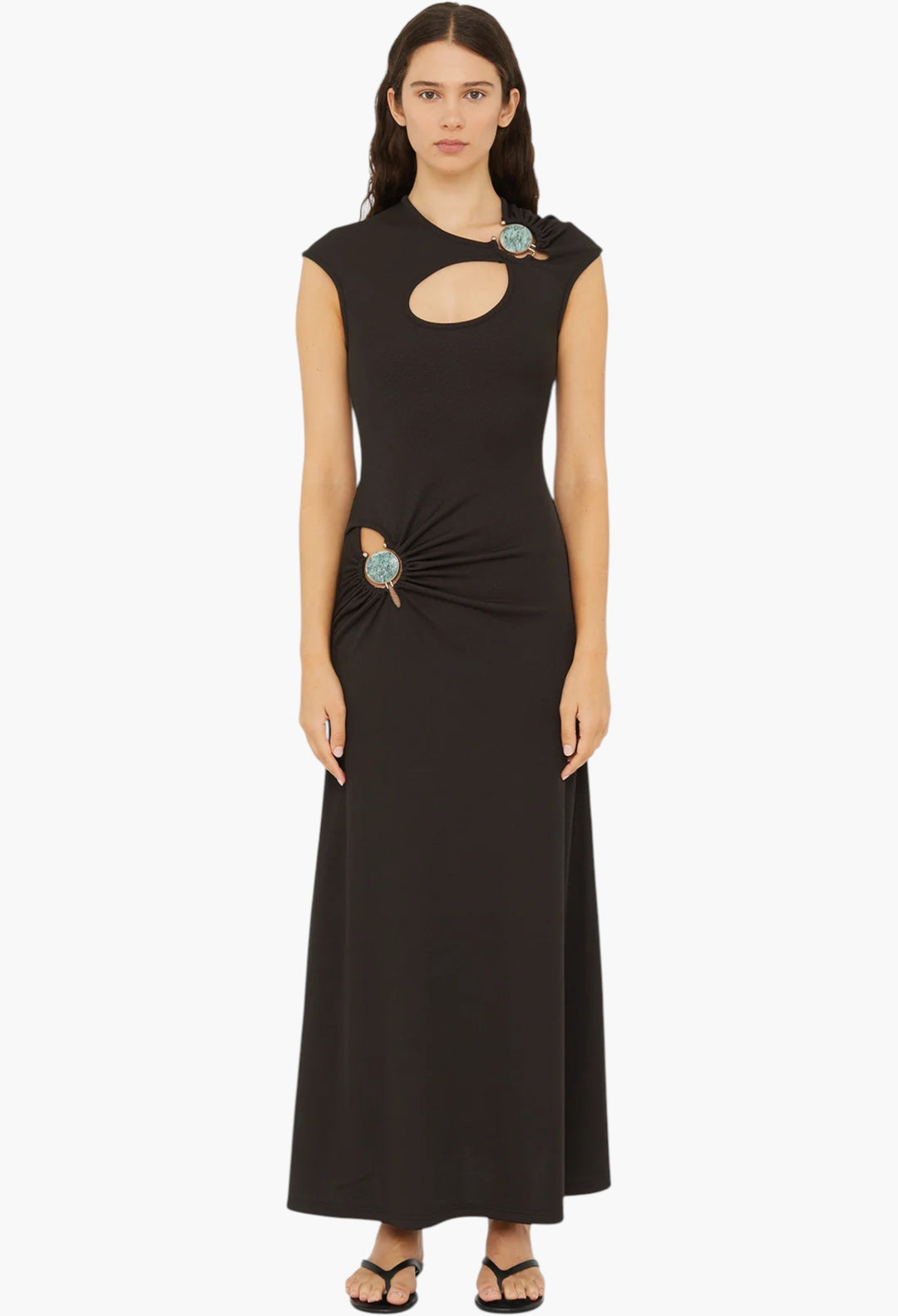 Mineral Stone Hollow Tee Dress - GLAM MODA