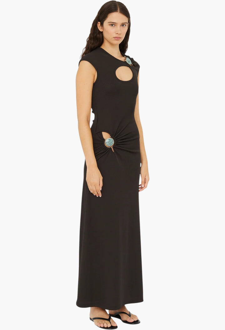 Mineral Stone Hollow Tee Dress - GLAM MODA