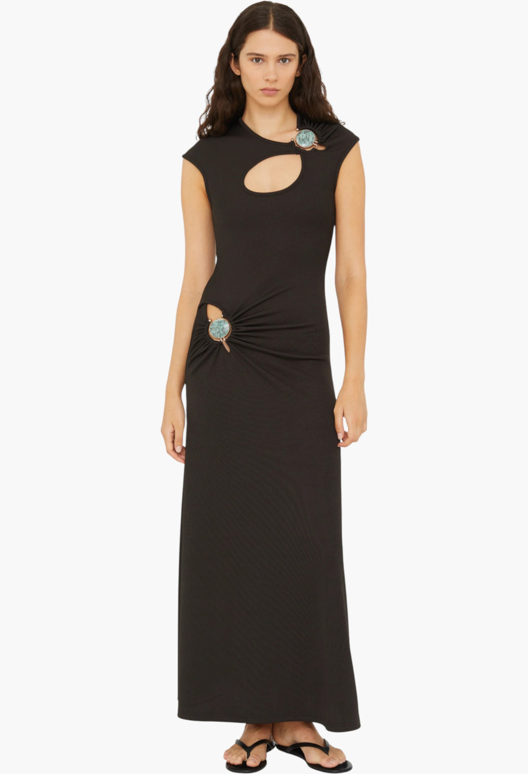 Mineral Stone Hollow Tee Dress - GLAM MODA