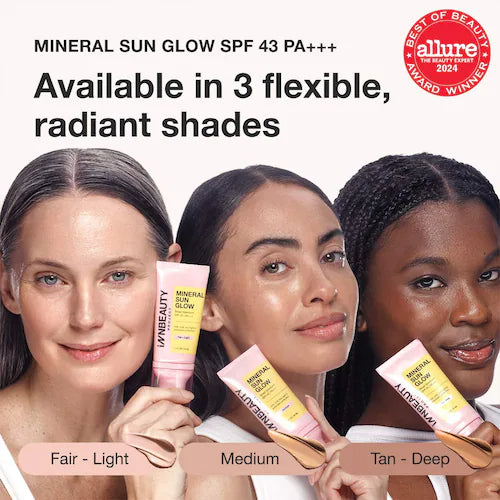Mineral Sun Glow Broad Spectrum Sunscreen SPF 43 PA +++ with Peptides and Vitamin C - GLAM MODA