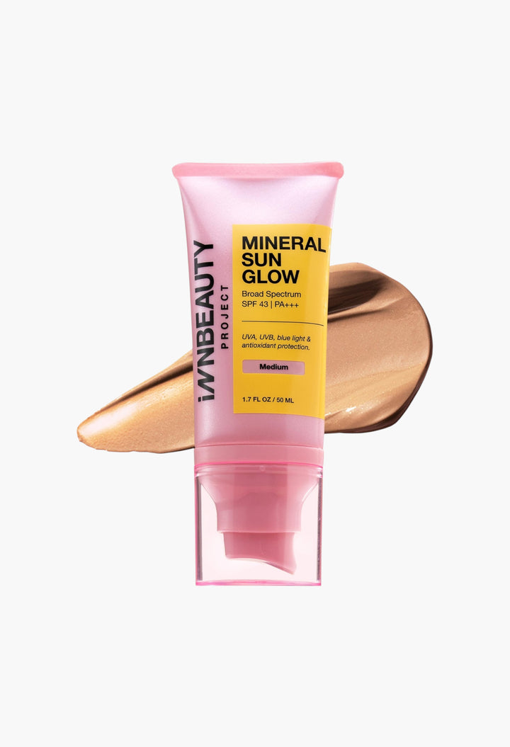 Mineral Sun Glow Broad Spectrum Sunscreen SPF 43 PA +++ with Peptides and Vitamin C - GLAM MODA