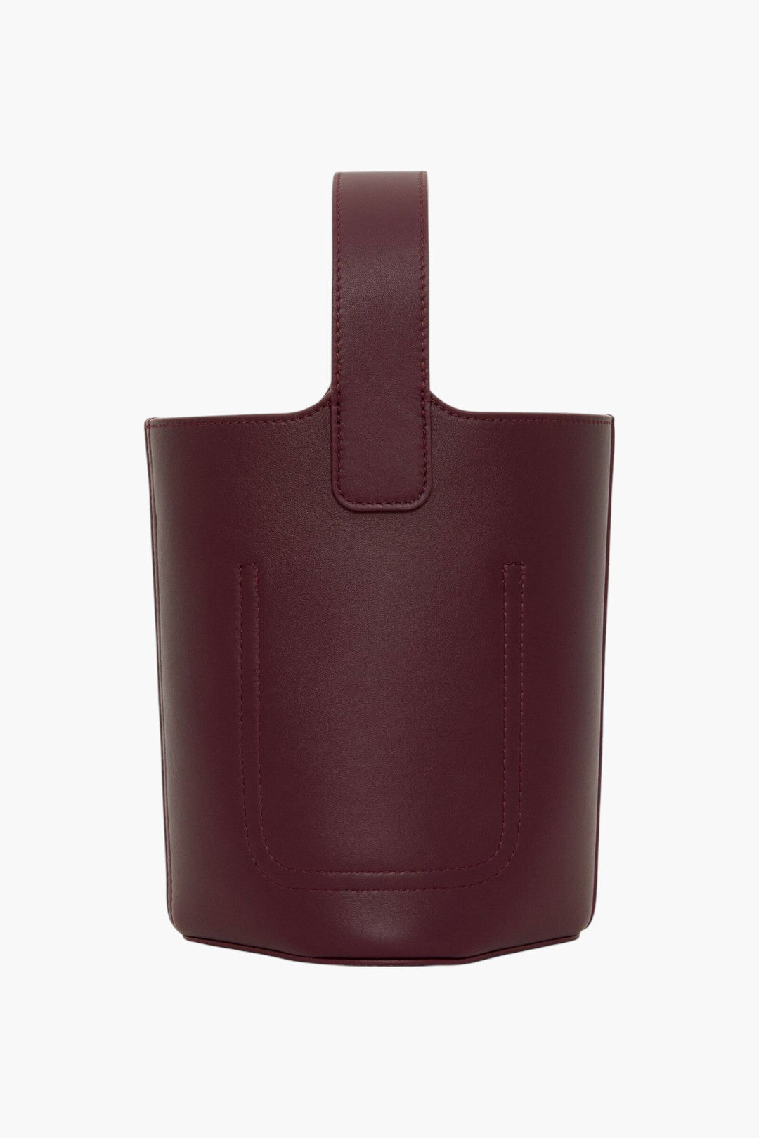 Mini Pebble Bucket Bag-Dark burgundy - GLAM MODA