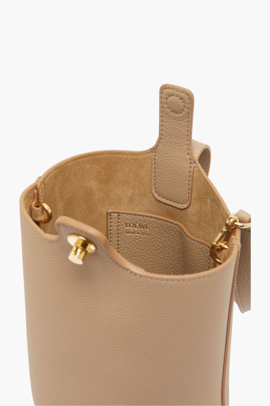 Mini Pebble Bucket Bag-Sand - GLAM MODA