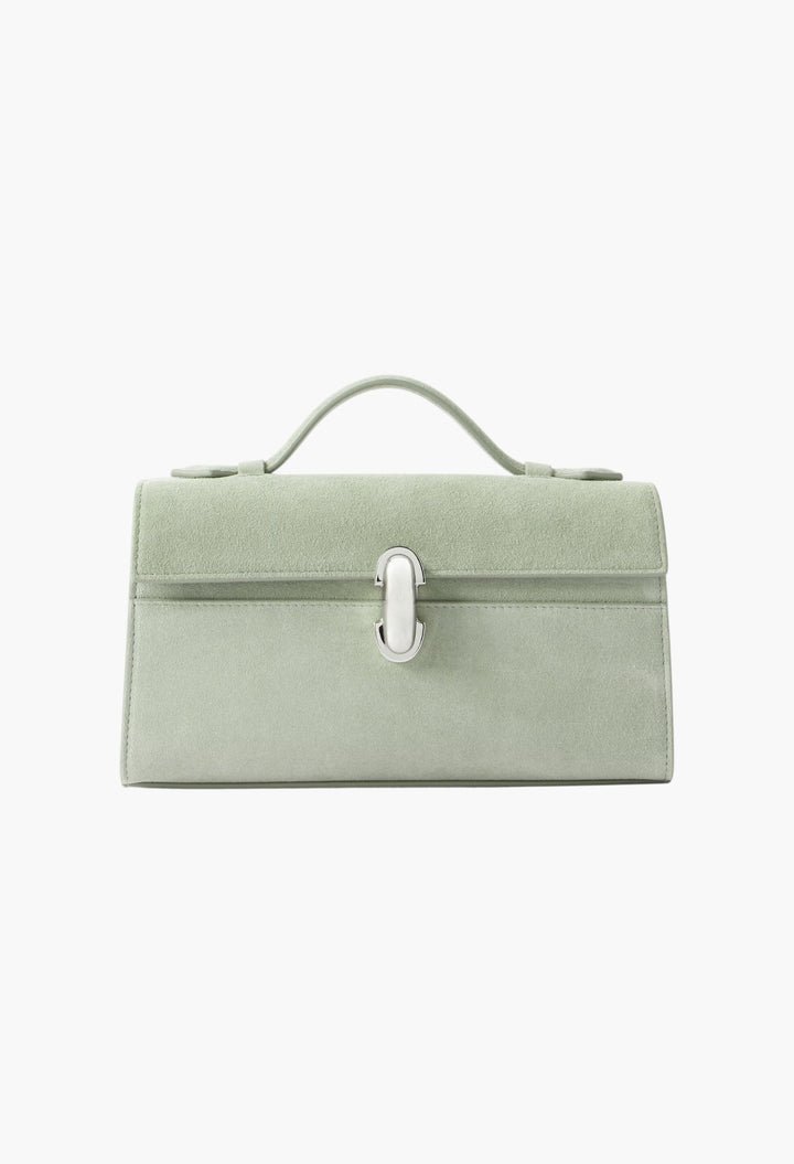 Mint - Symmetry Pochette Suede Tote - GLAM MODA