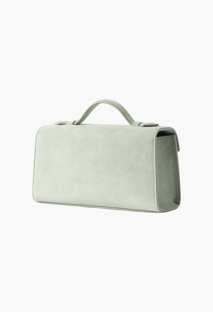 Mint - Symmetry Pochette Suede Tote - GLAM MODA