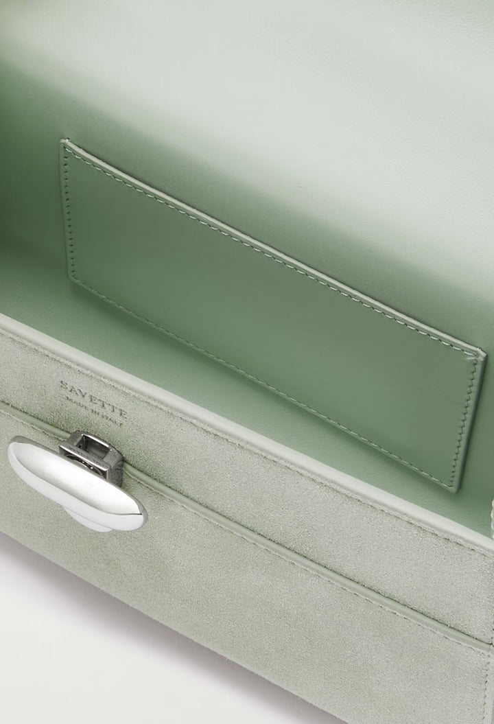 Mint - Symmetry Pochette Suede Tote - GLAM MODA