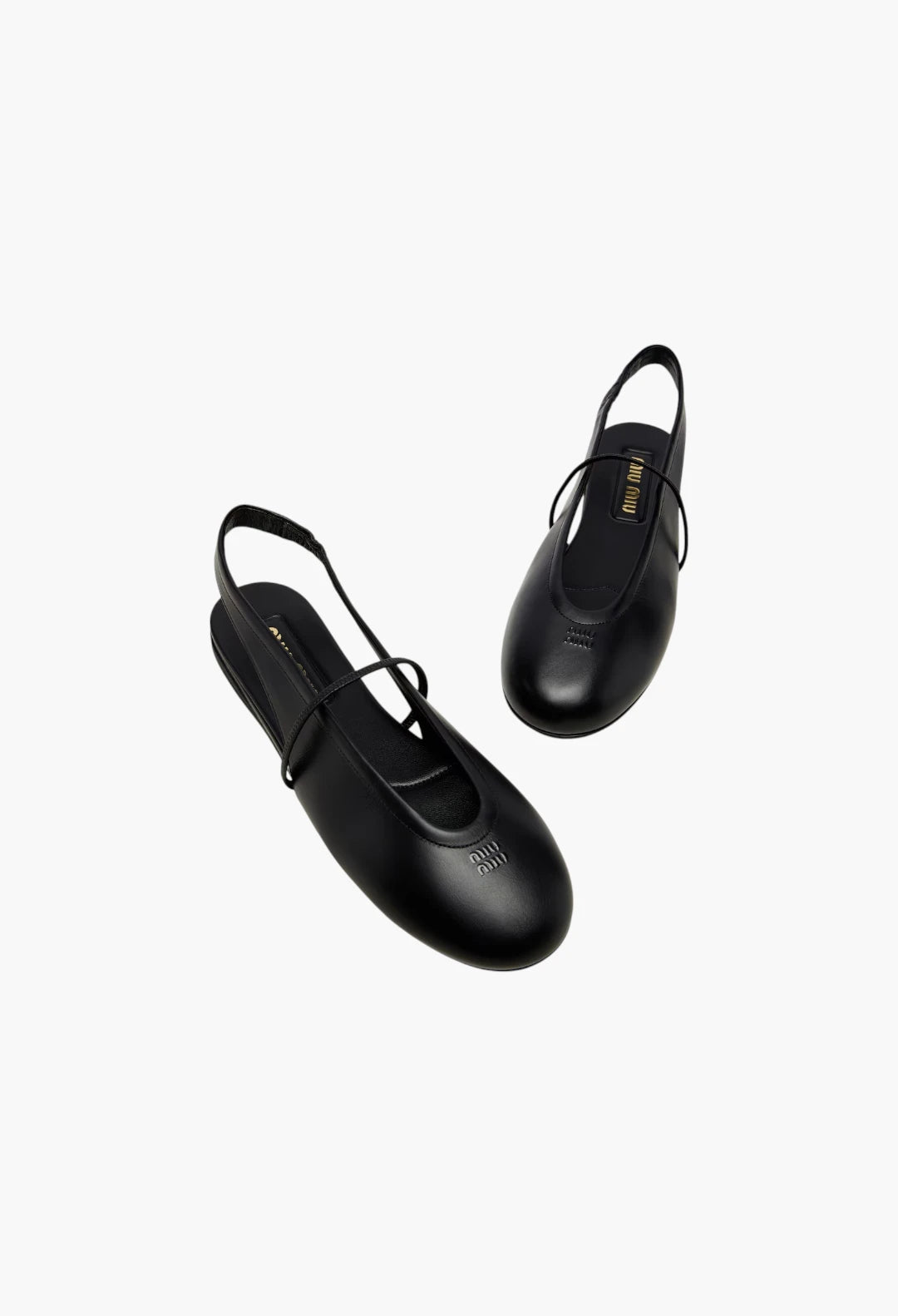 Leather slingback flats