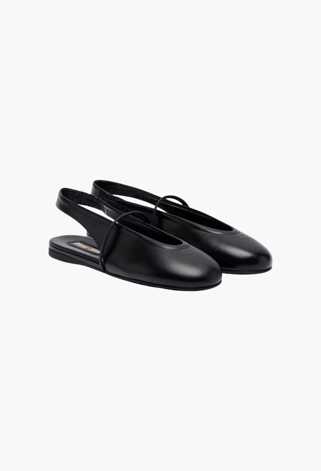 Leather slingback flats