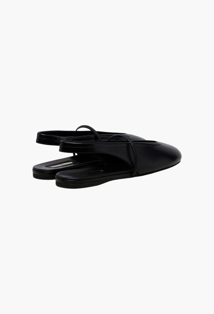 Leather slingback flats