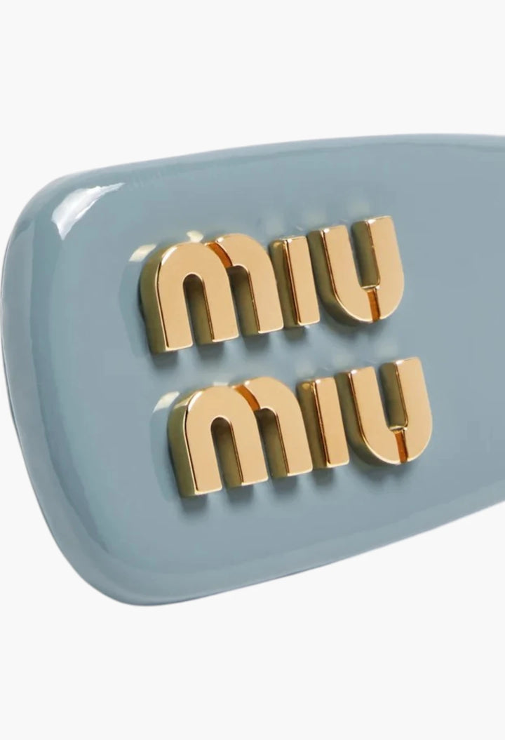 Patent leather hair clip