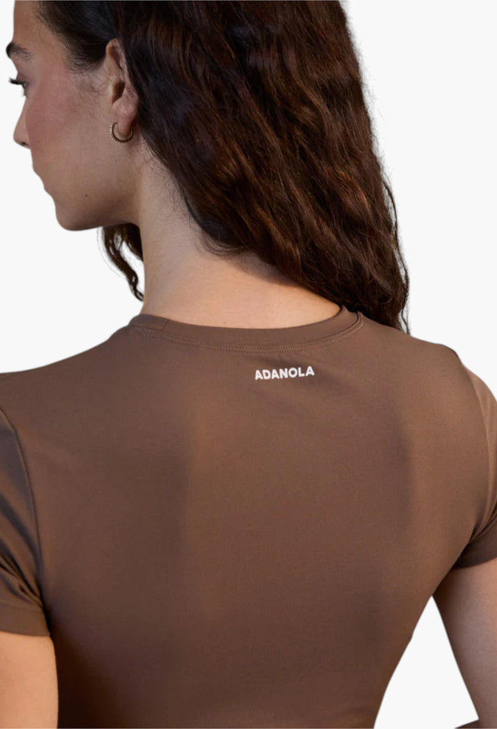 Mocha Brown - Ultimate Short Sleeve Top - GLAM MODA