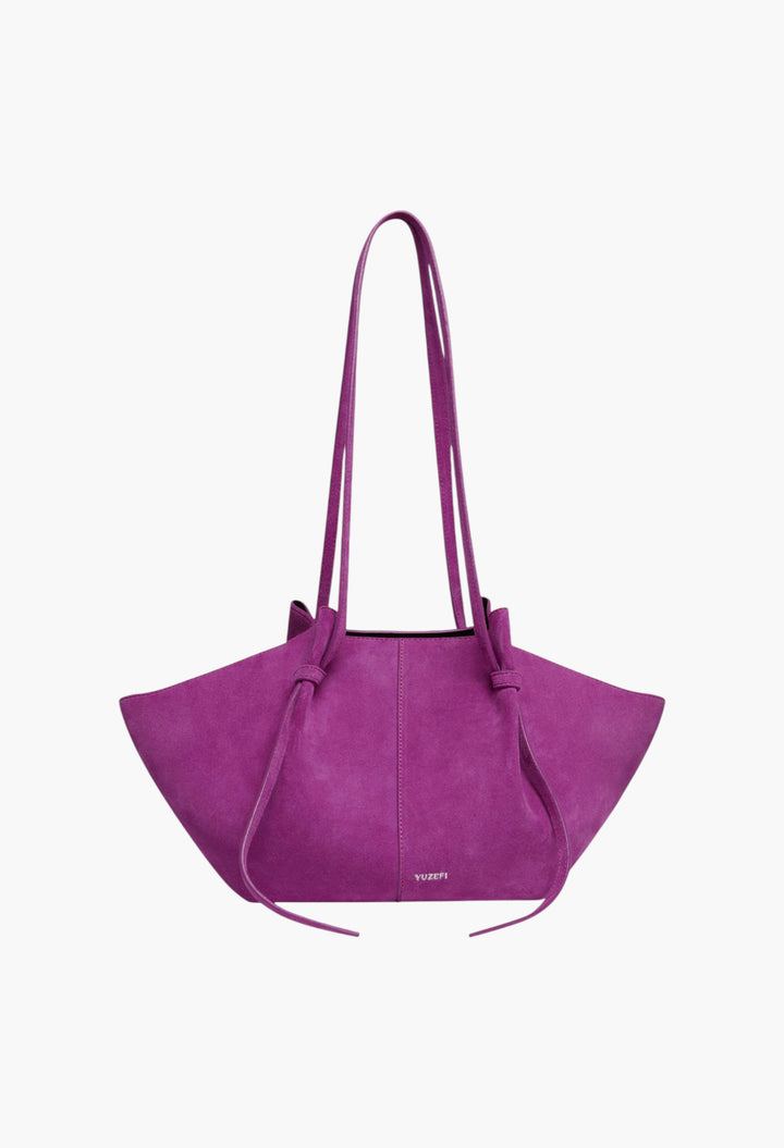Mochi Tote Bag - Crafted From Magenta Suede - GLAM MODA