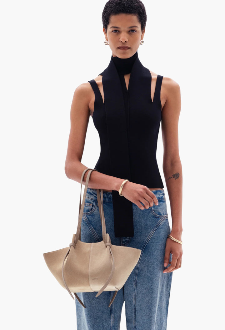 Mochi Tote Bag - Crafted From Magenta Suede - GLAM MODA