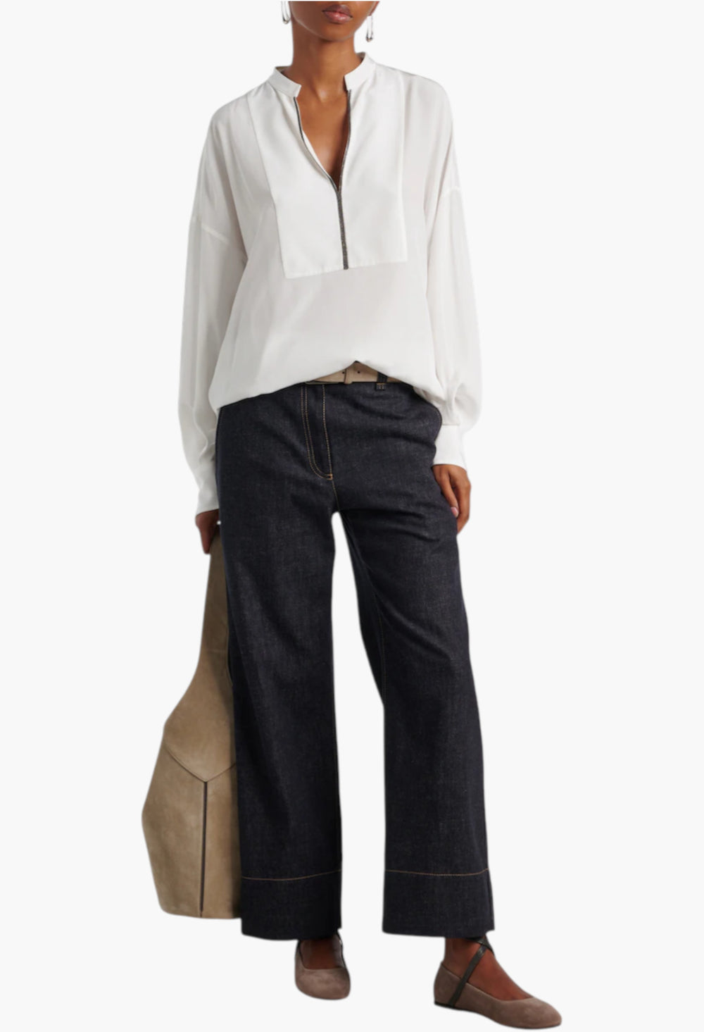 Monili Suede Ballerina Flats - GLAM MODA