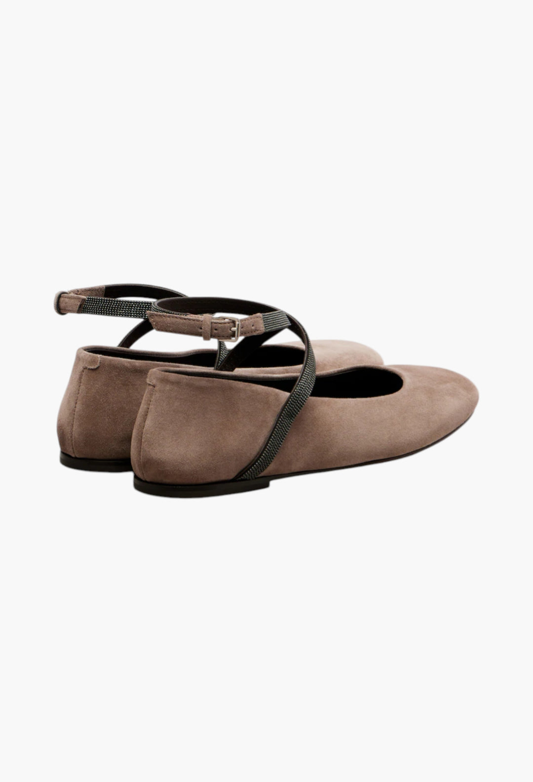 Monili Suede Ballerina Flats - GLAM MODA