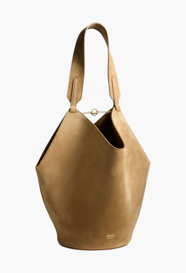 Mud Suede - Small Lotus Tote - GLAM MODA