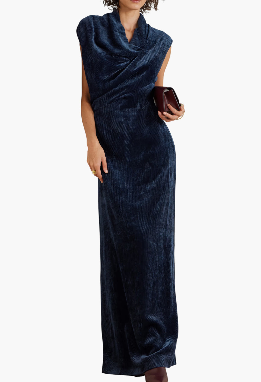 Naeve Ribbed Chenille Maxi Dress - GLAM MODA